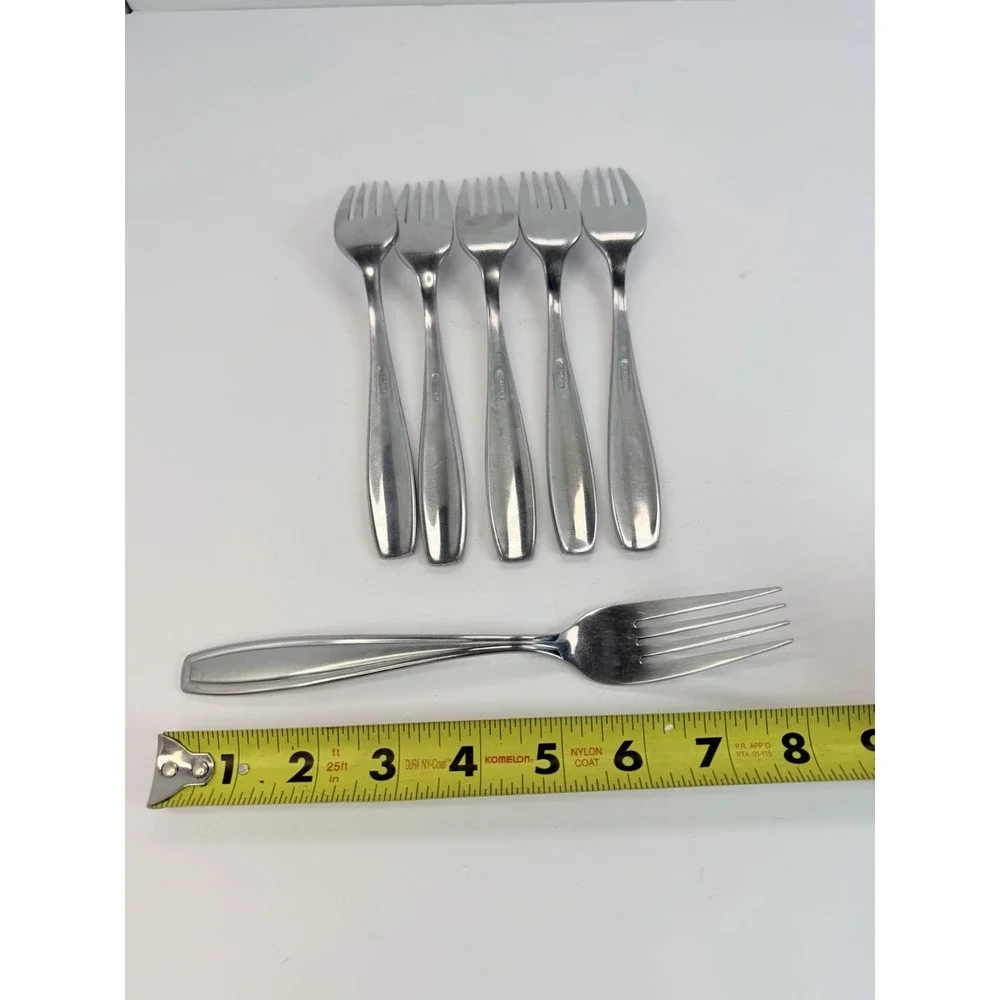 Oneida Satin Bristol Everdale Stainless Dinner Forks Lot Of 6